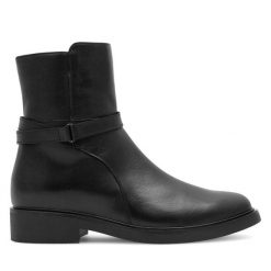 Botki Gino Rossi. Czarne botki Gino Rossi, bez wzorów, bez obcasa, na płaskiej podeszwie, bez zapięcia. Za 197.99 zł.