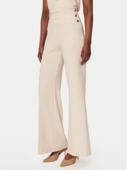 Rinascimento Spodnie palazzo CFC0020264002 Beżowy Flare Fit. Brązowe spodnie materiałowe Rinascimento, bez wzorów, z materiału. Za 499.99 zł.