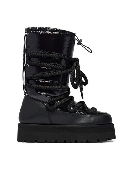 KARL LAGERFELD Śniegowce Skylar Ski KL49686 Czarny. Czarne śniegowce KARL LAGERFELD, bez wzorów, ze skóry, bez zapięcia. Za 1,189.00 zł.