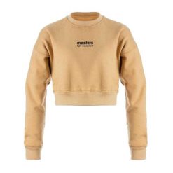 Bluza Damska Cropped. Brązowe bluzy bez kaptura MASTERS, bez wzorów, bez kaptura, na fitness i siłownię. Za 181.99 zł.