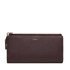 Duży Portfel Damski Furla. Czerwone portfele Furla, bez wzorów. Za 579.99 zł.
