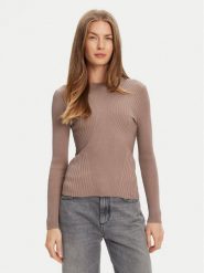 Guess Sweter W5YR08 Z0040 Brązowy Regular Fit. Brązowe swetry Guess, xs, z aplikacjami, z syntetyku, bez ramiączek. Za 399.99 zł.