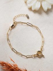 Lodie Silver Pozłacana bransoletka z elementami ozdobnymi rozmiar: onesize. Szare bransoletki Lodie Silver, metalowe. Za 43.99 zł.