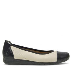 Baleriny Rieker. Baleriny Rieker, bez wzorów, bez obcasa, bez zapięcia. Za 299.99 zł.