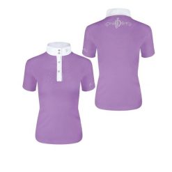Koszula konkursowa damska JD ATTACK z krótkim rękawem Linda. Fioletowe koszule JD ATTACK, xl, bez wzorów, sportowe, bez kołnierzyka, bez ramiączek. Za 189.00 zł.