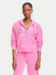 Juicy Couture Bluza Old Gothic JCWAS226333 Różowy Slim Fit. Czerwone bluzy bez kaptura Juicy Couture, xl, bez wzorów, z syntetyku, bez kaptura. Za 429.99 zł.