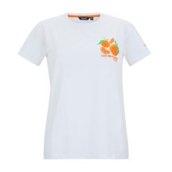 T-shirt Damski Pomarańcze Filandra VX. Białe t-shirty Regatta, bez wzorów, casualowe, bez kołnierzyka, bez ramiączek. Za 67.99 zł.