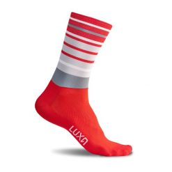 Skarpety Rowerowe dla dorosłych unisex LUXA Dynamic. Czerwone skarpetki LUXA, bez wzorów, z elastanu. Za 69.00 zł.