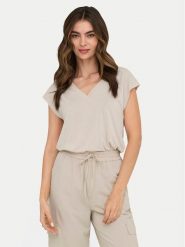 ONLY T-Shirt Free 15287041 Beżowy Regular Fit. Brązowe t-shirty ONLY, xl, bez wzorów, z syntetyku, bez kołnierzyka, bez ramiączek. Za 99.99 zł.