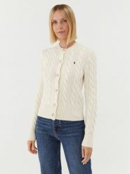 Polo Ralph Lauren Kardigan 211910443003 Écru Regular Fit. Swetry Polo Ralph Lauren, xxl, bez wzorów, z wełny, bez ramiączek. Za 849.99 zł.