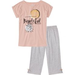 Piżama ze spodniami 3/4 bonprix stary jasnoróżowy - jasnoszary melanż. Piżamy marki bonprix. Za 54.99 zł.