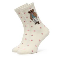 Skarpety długie Polo Ralph Lauren. Białe skarpetki Polo Ralph Lauren, bez wzorów. Za 109.99 zł.