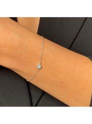 Les Petites Précieuses Srebrna bransoletka z diamentem rozmiar: onesize. Szare bransoletki Les Petites Précieuses, z diamentem, srebrne. Za 154.43 zł.