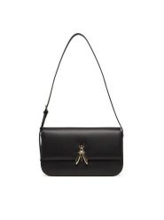 Patrizia Pepe Torebka 8B0238/L061 Czarny. Czarne listonoszki Patrizia Pepe, bez wzorów, ze skóry, bez dodatków. Za 839.99 zł.