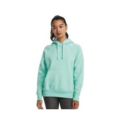 Bluza z Kapturem z Polaru Under Armour Turkusowa. Niebieskie bluzy z kapturem Under Armour, bez wzorów, z bawełny, z kapturem, na fitness i siłownię. Za 252.75 zł.