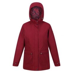 Kurtka przeciwdeszczowa damska Brenlyn Abstract Hearts. Czerwone kurtki przeciwdeszczowe Regatta, xs, z aplikacjami, z materiału, z kapturem, trekkingowe. Za 280.99 zł.