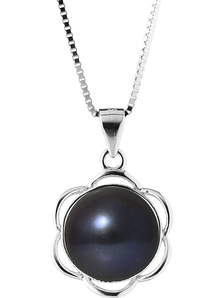 Pearl Addict Srebrny naszyjnik z zawieszką - dł. 42 cm rozmiar: onesize. Czarne naszyjniki Pearl Addict, z materiału, z perłą, srebrne. Za 173.99 zł.