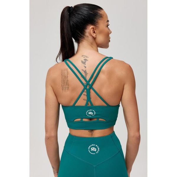 Stanik sportowy fitness Rough Radical Noya Sports Bra. Zielone biustonosze sportowe ROUGH RADICAL, bez wzorów, na fitness i siłownię. W wyprzedaży za 111.92 zł.
