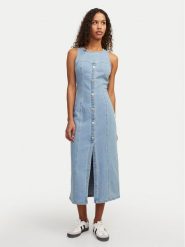 JJXX Sukienka jeansowa Tinga 12268941 Niebieski Slim Fit. Niebieskie sukienki JJXX, xs, bez wzorów, z bawełny, bez kołnierzyka, bez ramiączek. Za 159.99 zł.