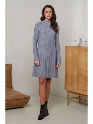 Soft Cashmere Sukienka dzianinowa w kolorze szarym rozmiar: 34/36. Szare sukienki Soft Cashmere, bez wzorów, z dzianiny, bez kołnierzyka, bez ramiączek, maxi. Za 104.99 zł.