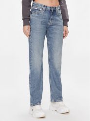 Calvin Klein Jeans Jeansy Low Rise Straight J20J222437 Granatowy Straight Fit. Niebieskie jeansy Calvin Klein Jeans, bez wzorów, z bawełny. Za 379.99 zł.