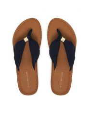 Tommy Hilfiger Japonki Th Ltr Footbed Summer Sandal FW0FW09194 Granatowy. Niebieskie japonki Tommy Hilfiger, bez wzorów, z materiału. Za 229.99 zł.