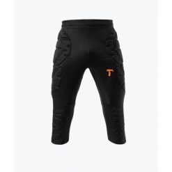 Spodnie bramkarskie 3/4 z ochraniaczami. Czarne spodnie dresowe T1TAN, bez wzorów. Za 199.99 zł.