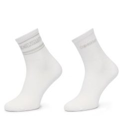 Skarpety długie Calvin Klein. Białe skarpetki Calvin Klein, bez wzorów. Za 64.99 zł.