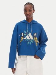 Adidas Bluza Farm Rio KS2104 Granatowy Loose Fit. Niebieskie bluzy bez kaptura adidas, l, bez wzorów, z bawełny, bez kaptura. Za 299.99 zł.