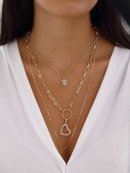 Luja Bijoux Pozłacany naszyjnik z cyrkonią rozmiar: onesize. Żółte naszyjniki Luja Bijoux, z materiału, z cyrkonią, metalowe. Za 74.63 zł.