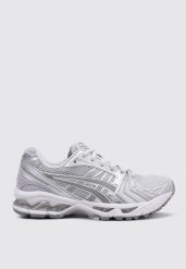 Damskie buty do biegania ASICS GEL-KAYANO 14 Cloud Grey / Clay Grey. Szare buty do biegania ASICS, bez wzorów, z gumy, bez zapięcia, do biegania, asics gel kayano. Za 738.00 zł.