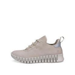 Damskie skórzane buty sportowe Ecco Gruuv Goretex. Białe buty treningowe ECCO, bez wzorów, z gore-texu, bez zapięcia, trekkingowe, gore-tex. Za 611.50 zł.