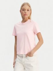 Calvin Klein T-Shirt LV044C905G Różowy Regular Fit. Czerwone t-shirty Calvin Klein, s, bez wzorów, z bawełny, bez kołnierzyka, bez ramiączek. Za 169.99 zł.