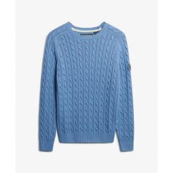 Sweter damski Superdry. Niebieskie swetry Superdry, na zimę, bez wzorów, bez ramiączek. Za 284.00 zł.