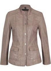 Kurtka skórzana ze skóry jagnięcej nappa. Czarne kurtki bonprix, bez wzorów, ze skóry, klasyczne, bez kaptura. Za 619.99 zł.