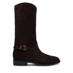 Kozaki MICHAEL Michael Kors. Brązowe kozaki MICHAEL Michael Kors, bez wzorów, bez obcasa, na płaskiej podeszwie, bez zapięcia. Za 1,129.00 zł.
