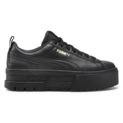 Buty Puma Mayze Classic W 384209-02 czarne. Czarne buty treningowe bez wzorów, z materiału, bez zapięcia. Za 575.29 zł.