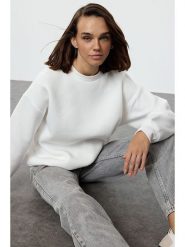 Trendyol Bluza w kolorze białym rozmiar: S. Białe bluzy Trendyol, s, bez wzorów, z bawełny, bez kaptura. Za 66.47 zł.