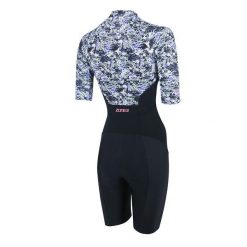 Kombinezon triathlonowy damski ZONE3 Lava Short Sleeve Trisuit. Czarne kombinezony ZONE3, m, bez wzorów, sportowe, bez kołnierzyka, bez ramiączek. Za 1,099.00 zł.