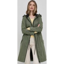 HUGO parka damska kolor zielony przejściowa oversize. Zielone płaszcze Hugo, l, bez wzorów, bez kaptura. W wyprzedaży za 1,179.90 zł.