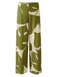 Miss Lagotte Spodnie w kolorze oliwkowo-kremowym rozmiar: 40. Zielone spodnie materiałowe Miss Lagotte, bez wzorów, z materiału, z podwyższonym stanem. Za 126.99 zł.