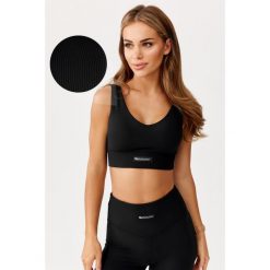 Stanik sportowy fitness Rough Radical Sports Bra Harmony. Czarne biustonosze sportowe ROUGH RADICAL, bez wzorów, na fitness i siłownię. W wyprzedaży za 118.92 zł.