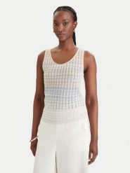 Guess Sweter W6GR08 Z0589 Beżowy Regular Fit. Brązowe swetry Guess, s, z aplikacjami, z wiskozy, bez ramiączek. Za 329.99 zł.