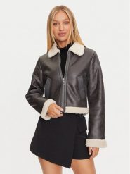 ONLY Kurtka z imitacji skóry Betty 15322046 Szary Regular Fit. Szare kurtki ONLY, m, bez wzorów, ze skóry, bez kaptura. Za 179.99 zł.