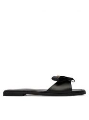 LOVE MOSCHINO Klapki JA28142G0OIE0000 Czarny. Czarne klapki Love Moschino, bez wzorów, ze skóry, bez obcasa, bez zapięcia. Za 809.99 zł.