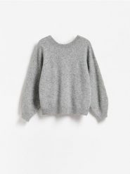 Sweter z domieszką wełny - szary. Szare swetry Reserved, l, bez wzorów, z dzianiny, bez ramiączek. Za 149.99 zł.