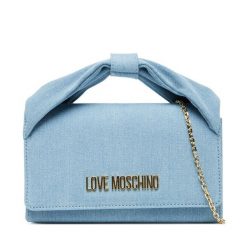 Torebka LOVE MOSCHINO. Niebieskie kopertówki Love Moschino, bez wzorów, wizytowe, bez dodatków. Za 649.99 zł.