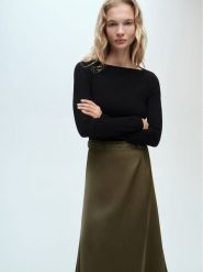 Mango Sukienka codzienna 87080639 Zielony Regular Fit. Zielone sukienki Mango, na co dzień, s, bez wzorów, z syntetyku, bez kołnierzyka, bez ramiączek, proste. Za 259.99 zł.