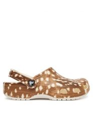 Crocs Klapki Classic Graphic Clogs 214153 Brązowy. Brązowe klapki Crocs, bez wzorów, z tworzywa sztucznego, bez obcasa, bez zapięcia. Za 259.99 zł.