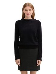 Tom Tailor Sweter w kolorze czarnym rozmiar: XL. Czarne swetry Tom Tailor, xl, bez wzorów, z bawełny, bez ramiączek. Za 96.83 zł.